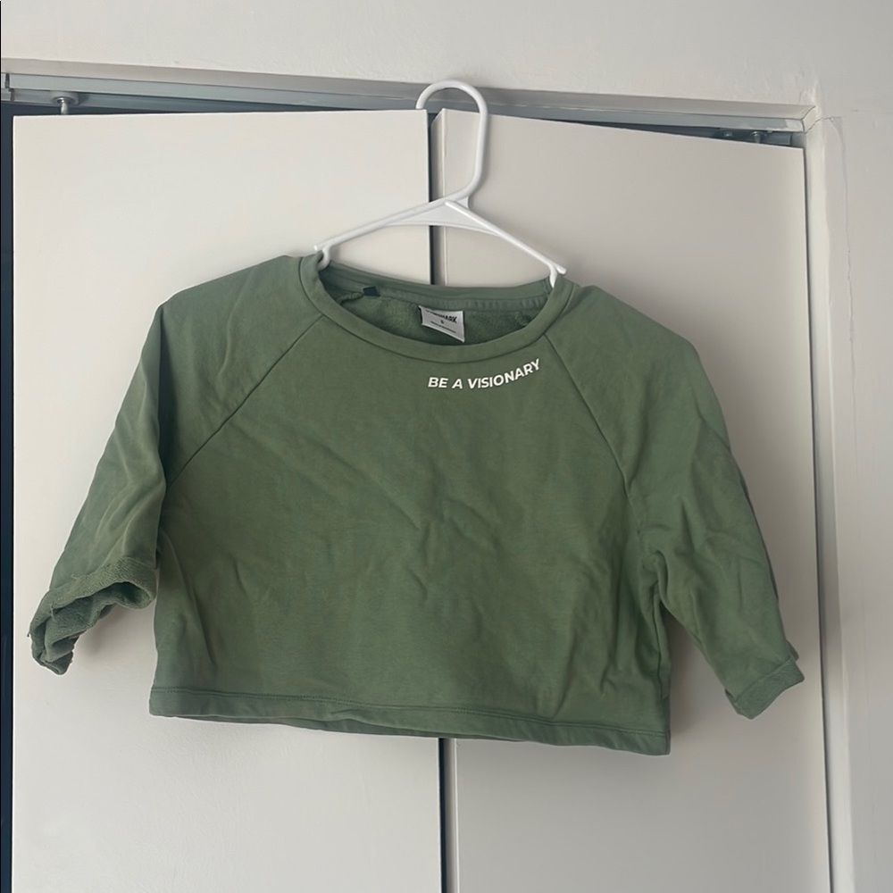 Gymshark Green cropped sweatshirt